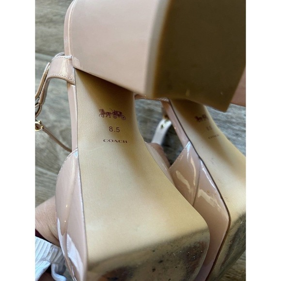 COACH Isabella Patent Leather Pump Pale Blush 8.5 B (M) - Picture 8 of 11